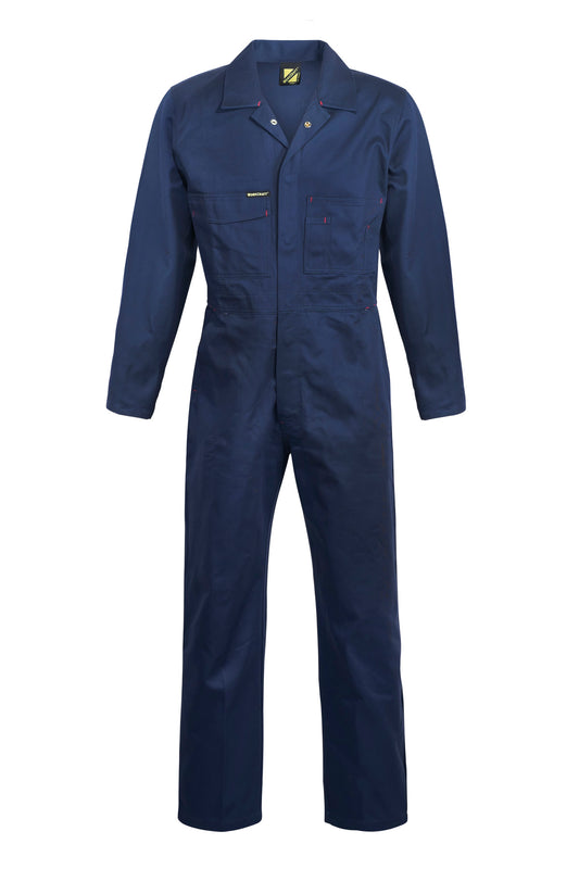 Workcraft WC3050L Mens Cotton Drill Coveralls Long in Navy
