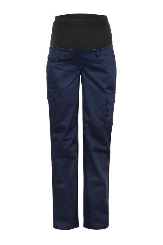 Workcraft WPL081 Ladies Maternity Cargo Cotton Drill Trouser in Navy