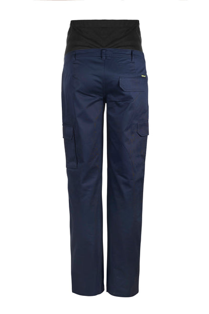 Workcraft WPL081 Ladies Maternity Cargo Cotton Drill Trouser in Navy