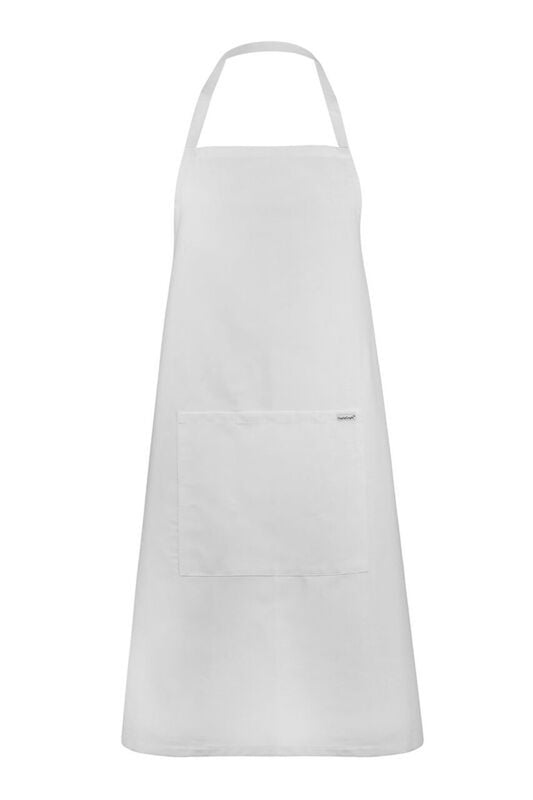 Chefscraft CA003 Full Bib Apron With Pocket in White