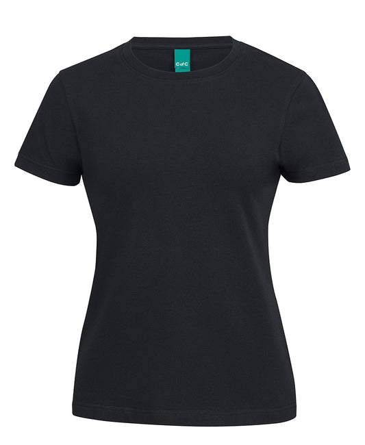 1STS1 Ladies Cotton S/S Stretch Tee (Womens)