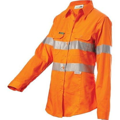 WORKIT Workwear Hi Vis Womens 2 Tone Lightweight Taped Shirt