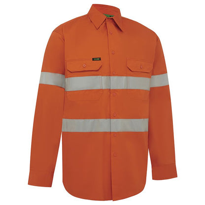 WORKIT Workwear Hi Vis Lightweight Long Sleeve Adjustable Cuff Taped Shirt