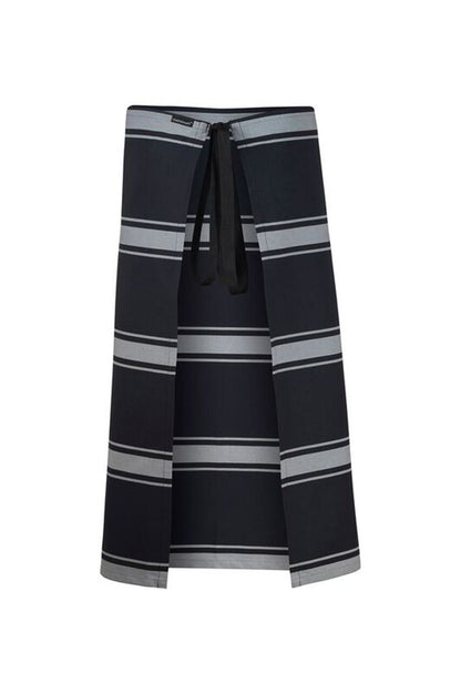 Chefscraft CA004 3/4 Length Butchers Stripe in Navy / White
