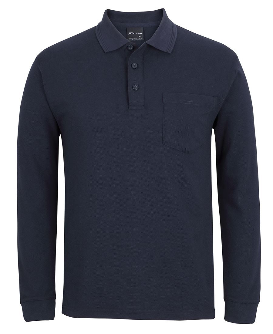 JB's 210 L/S Pocket Polo Black -3Xs