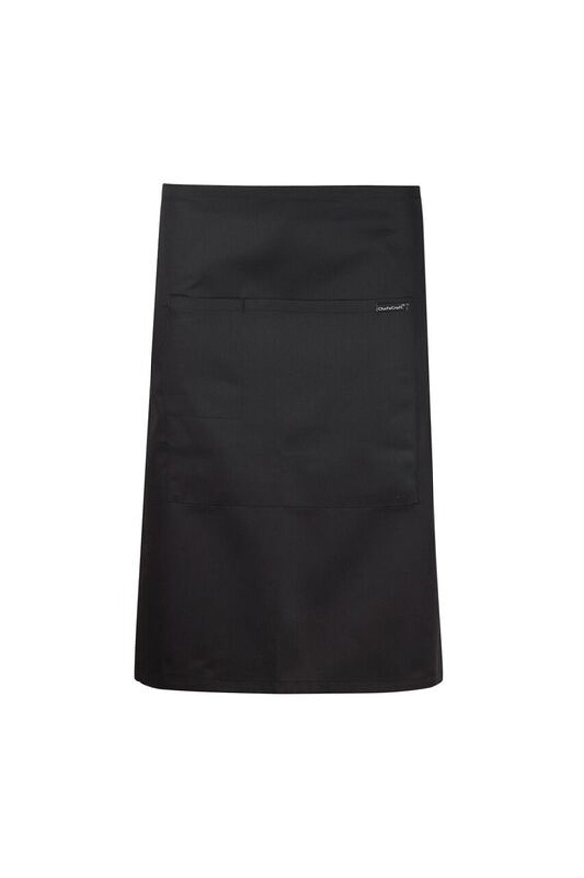 Chefscraft CA018 Half Apron With Pocket in Black