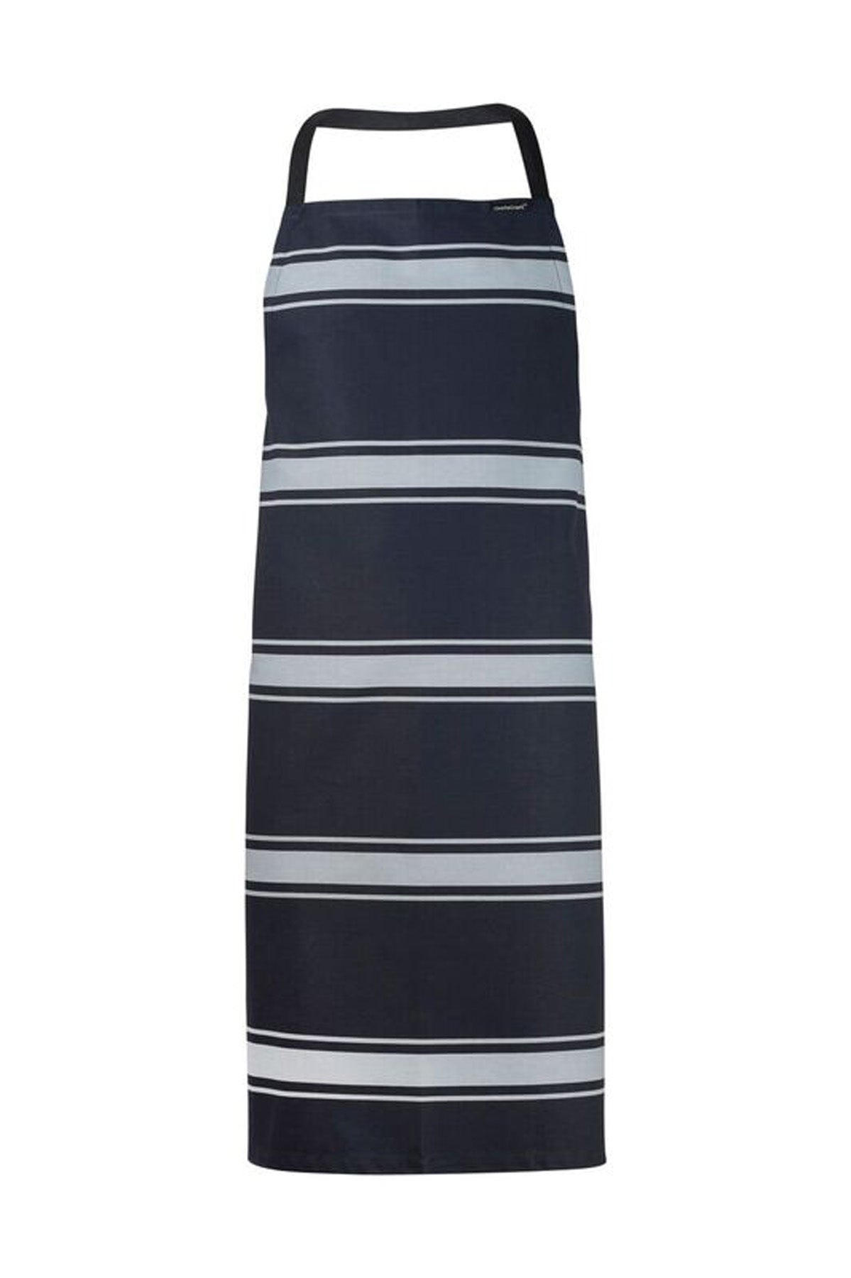 Chefscraft CA006 Full Bib Butchers Stripe Apron in Navy / White