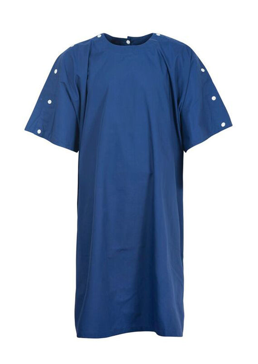 Medi-8 M811255 Bariatric Gown With Neck And Shoulder Studs in Dark Blue