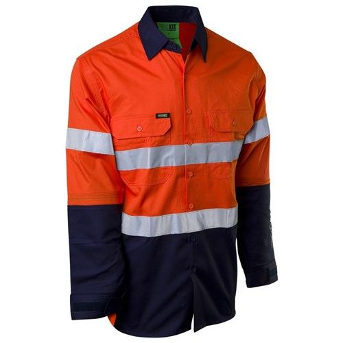 WORKIT Workwear Hi Vis Armadura Cut Protection Long Sleeve Taped Shirt