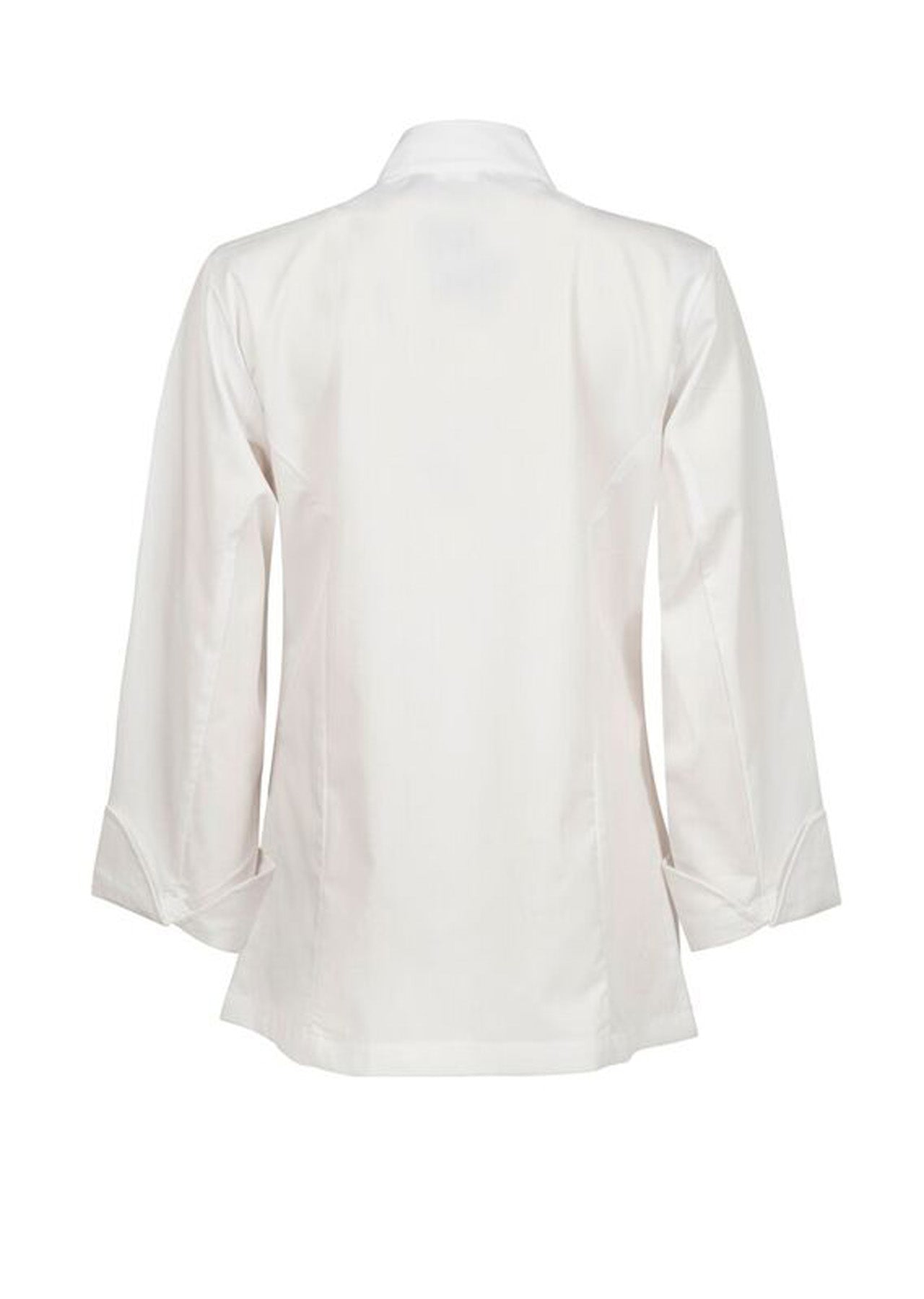 Chefscraft CJL20 Ladies Lightweight Executive Long Sleeve Chefs Jacket in White Jkt / White Buttons