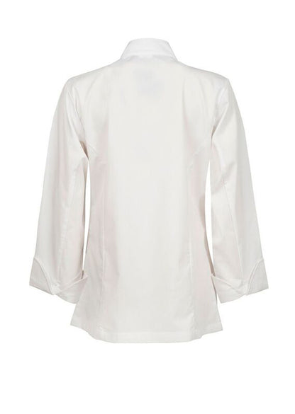 Chefscraft CJL20 Ladies Lightweight Executive Long Sleeve Chefs Jacket in White Jkt / White Buttons