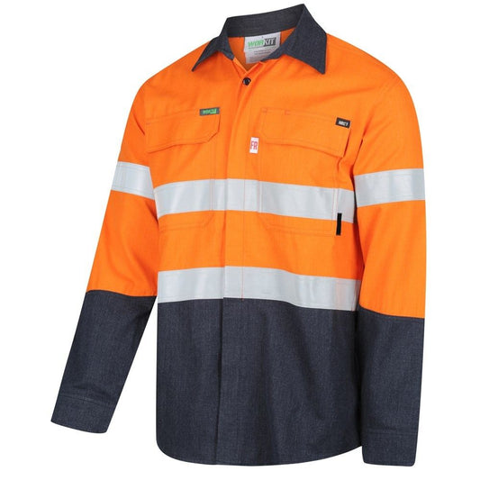 WORKIT Workwear Flarex Ripstop PPE1 FR Inherent 155gsm Lightweight Taped Shirt