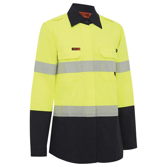 WORKIT Workwear Flarex Ripstop PPE2 Womens FR Inherent 197gsm Taped Shirt