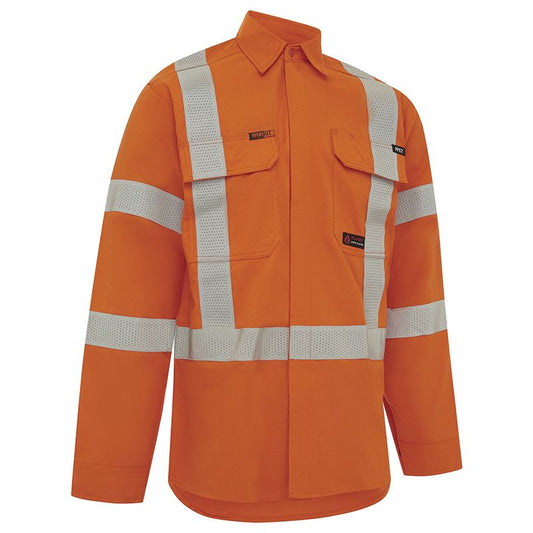 WORKIT Workwear Flarex Ripstop PPE2 FR Inherent 197gsm NSW Rail Taped Shirt