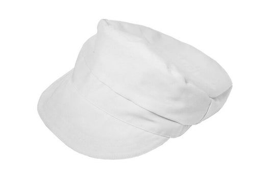 Chefscraft CC106 Peak Cap With Hair Net in White