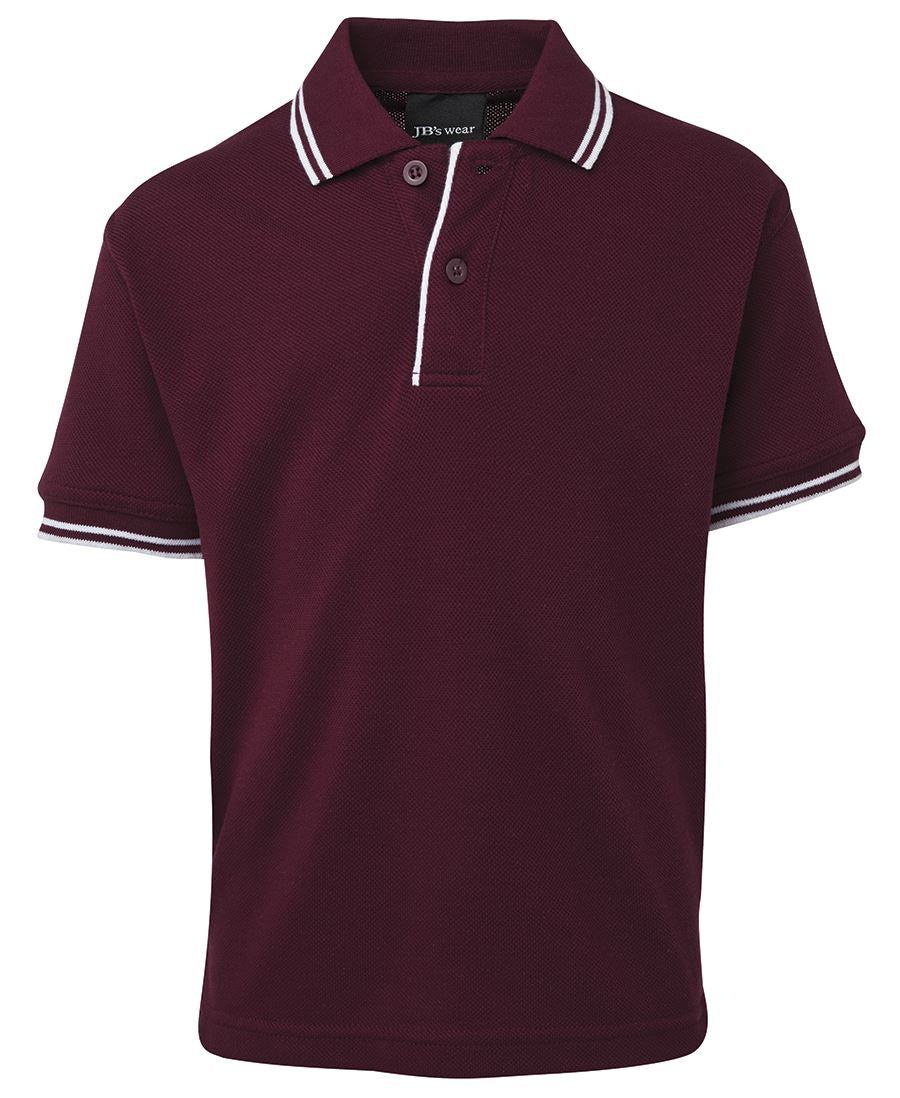 JB's Kids Contrast Polo Bottle/White-04