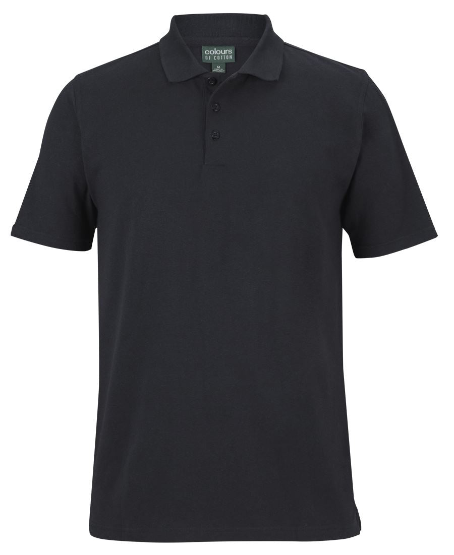 C of C Cotton S/S Stretch Polo Black