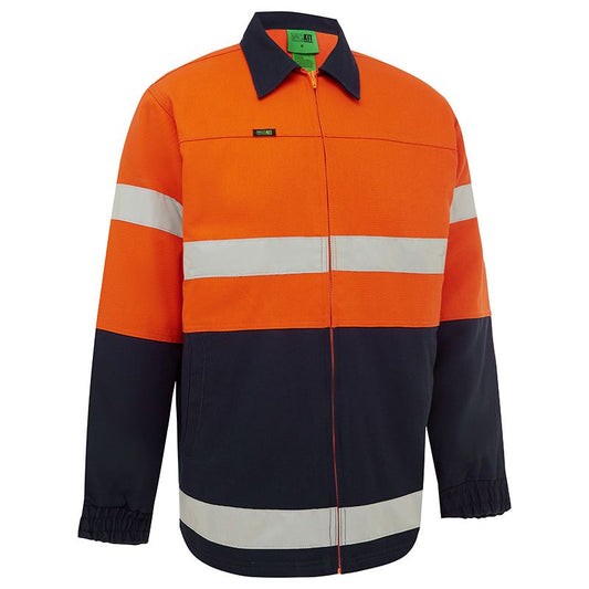 WORKIT Workwear Hi Vis 2 Tone Cotton Drill Taped Jacket
