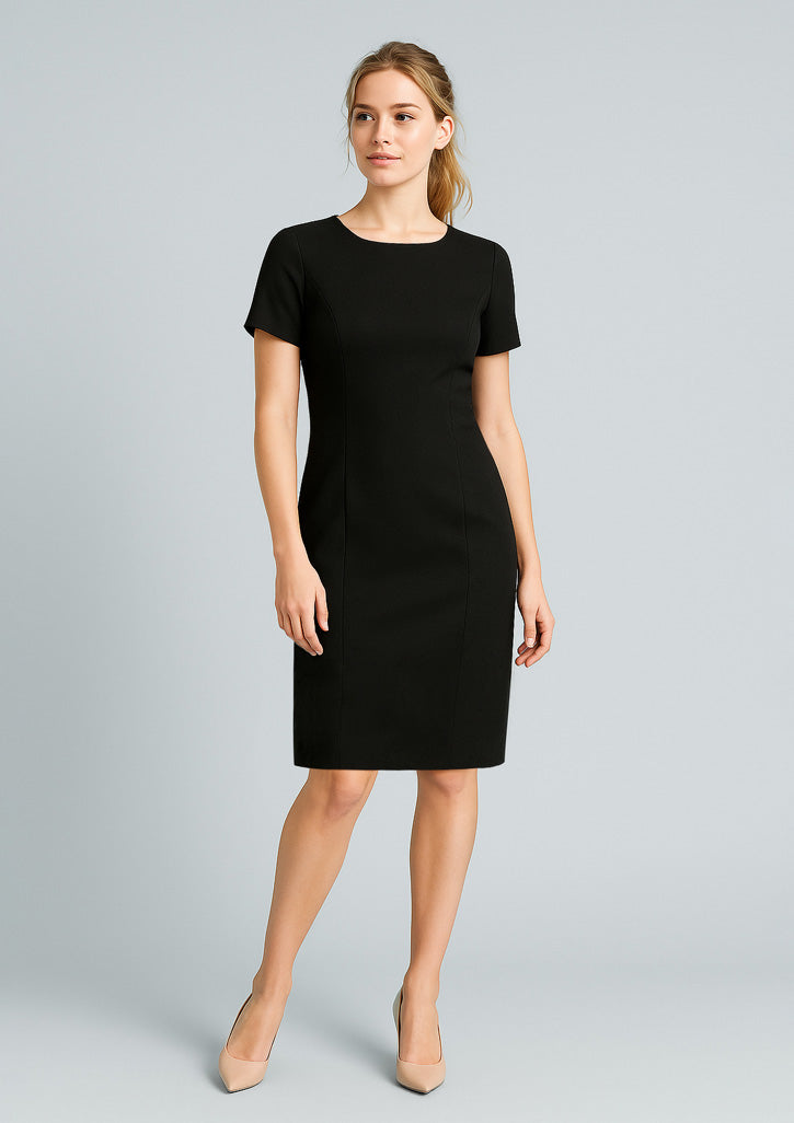 BizCorporate 30112 Womens Cool Stretch Short Sleeve Shift Dress