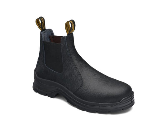 Blundstone 310 Black print leather elastic side safety boot