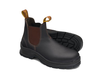 Blundstone 311 Brown waxy leather elastic side safety boot