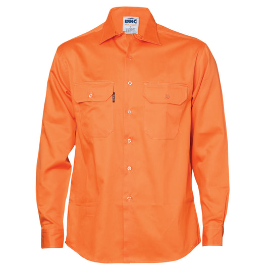 3202 Cotton Drill Work Shirt - Long Sleeve
