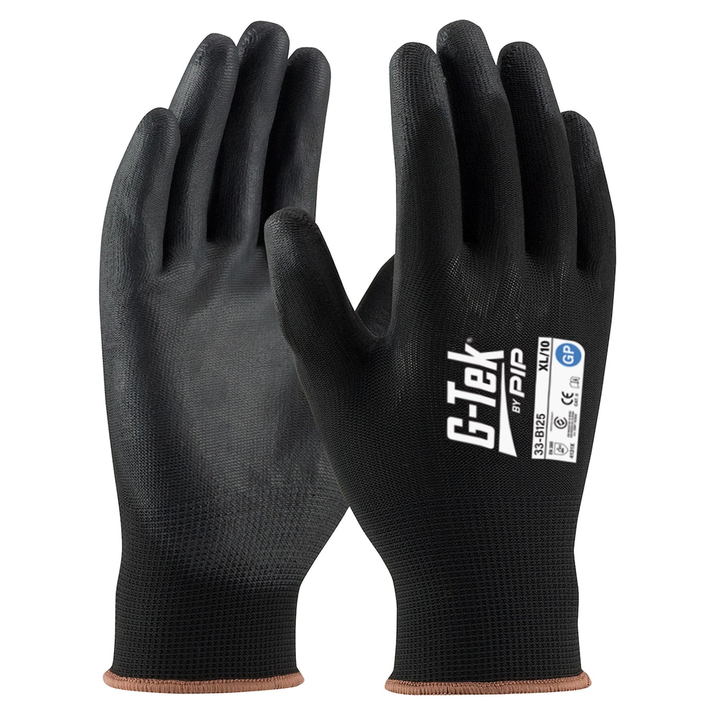 PIP G-Tek 13G Black Nylon GP Palm Dip Glove