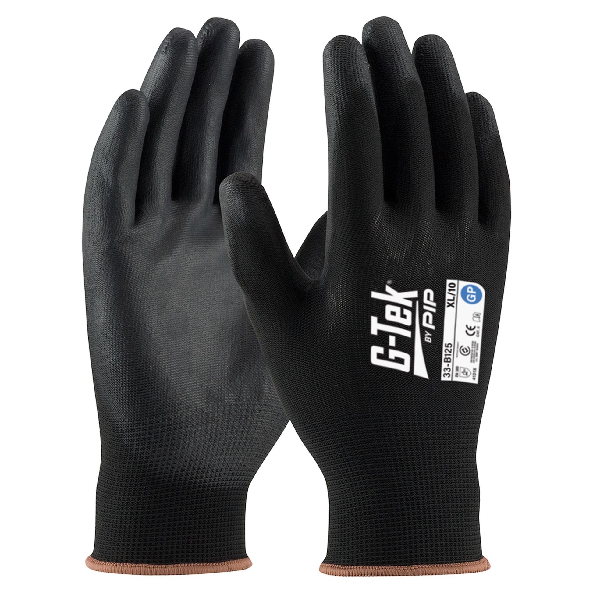 PIP G-Tek 13G Black Nylon GP Palm Dip Glove