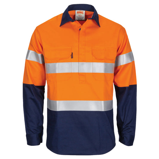 3407 Patron Saint Flame Retardant 2 Tone Closed Front Cotton Shirt with 3M F/R Tape - L/S