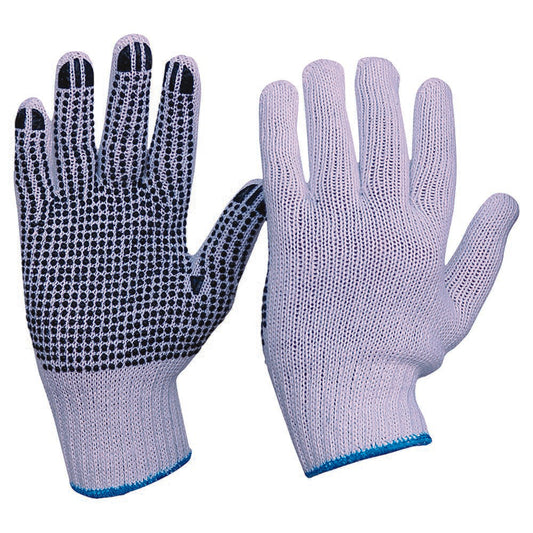 Pro Choice Safety Gear Knitted Poly/Cotton With PVC Dots Gloves Mens Size