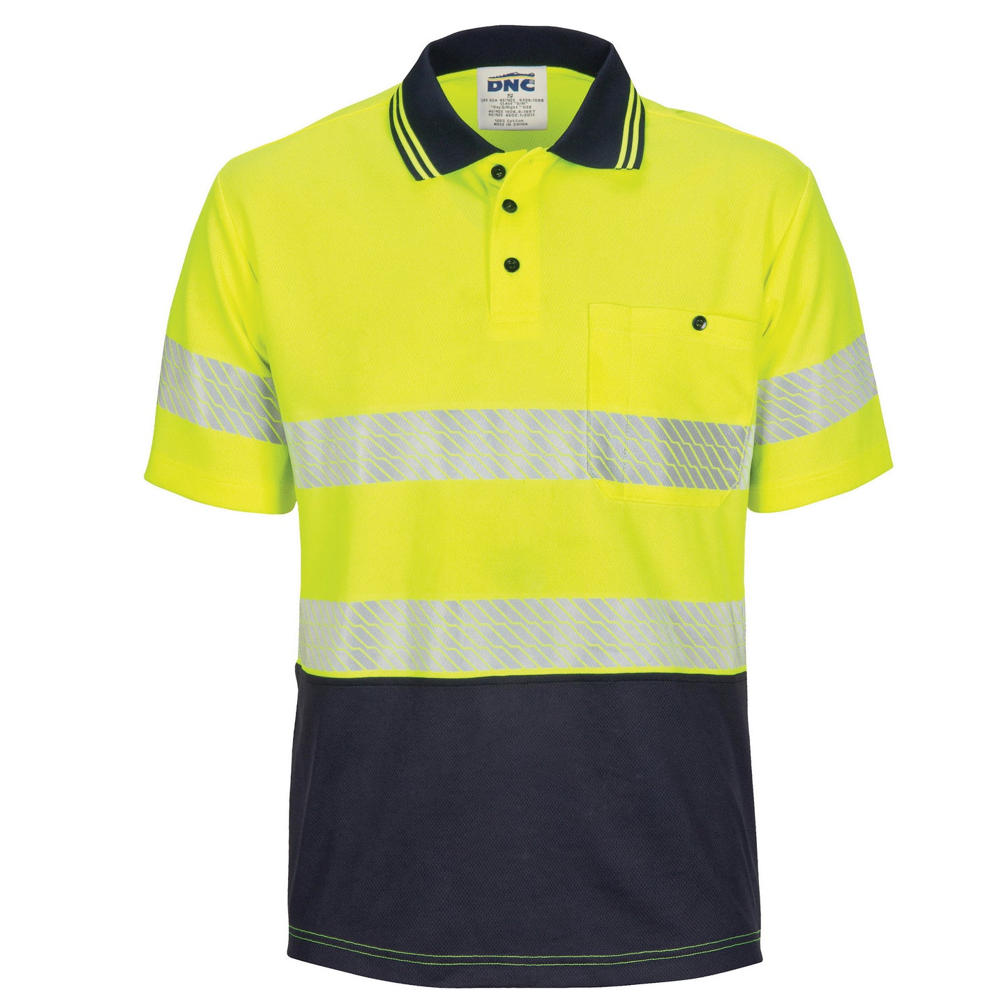 3511 HIVIS Segment Taped Mircomesh Polo - Short Sleeve