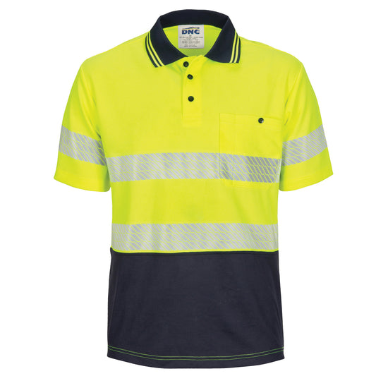 3511 HIVIS Segment Taped Mircomesh Polo - Short Sleeve