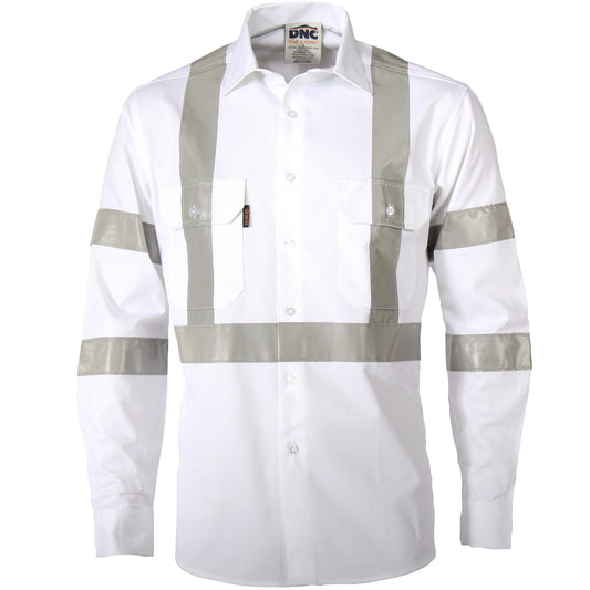 3537 RTA NIGHT WORKER WHITE SHIRT WITH CSR R/TAPE.