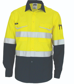 Hi Vis 2 Tone Ripstop Shirt With CSR R/Tape - L/S