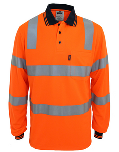 Hi Vis Shoulder Stripes Bio - Motion D/N Polo - LS