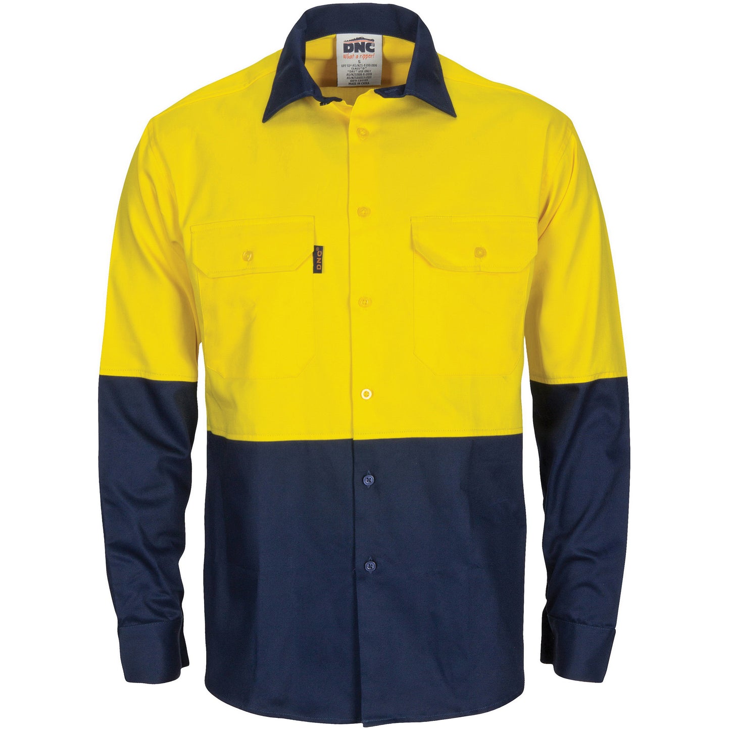 3733 HiVis L/W Cool-Breeze T2 Vertical Vented Cotton Shirt with Gusset Sleeves - Long Sleeve