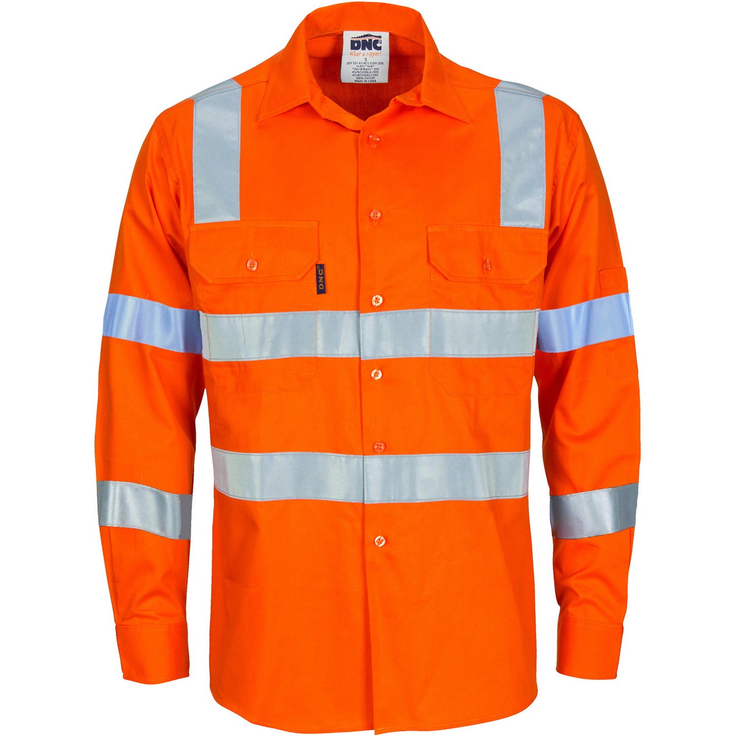 3743 HIVIS D/N L/W COTTON SHIRT
