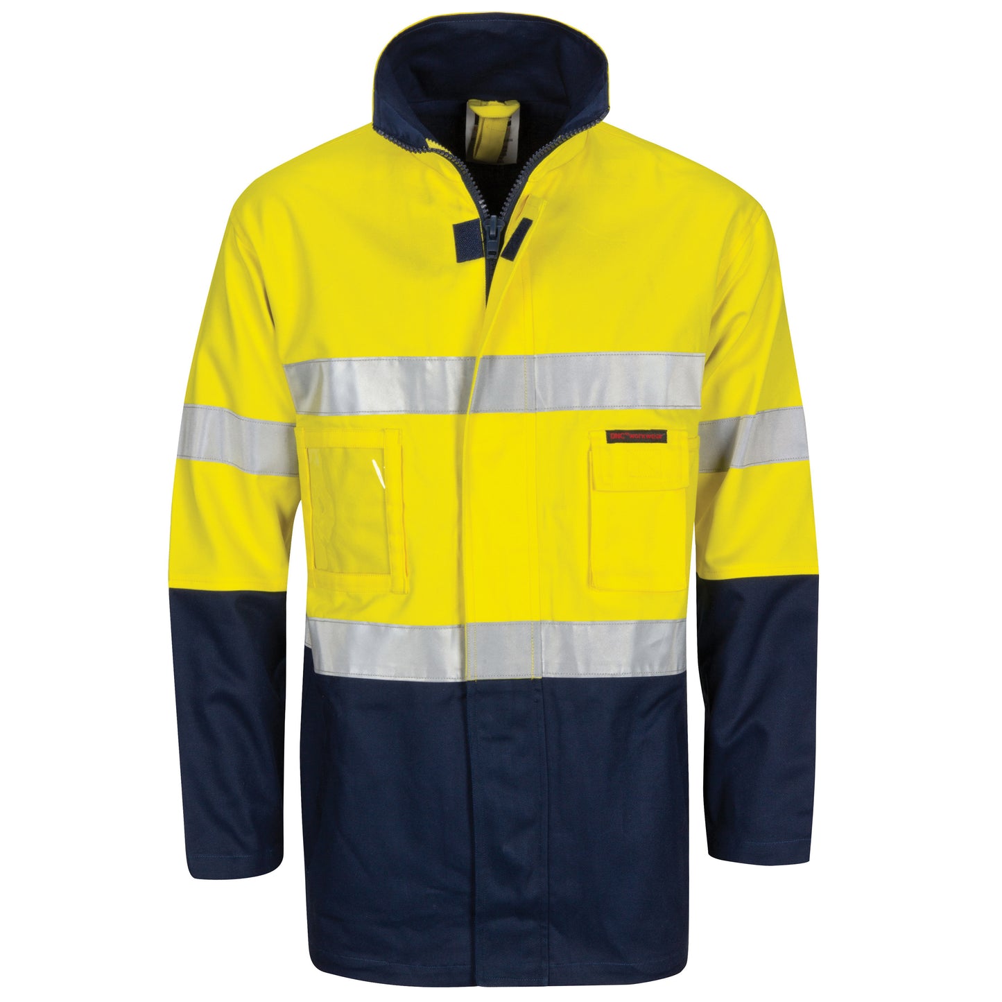 3767 HiVis Cotton Drill "2 in 1" Jacket with Generic Reflective R/Tape