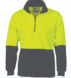 HiVis Two Tone 1/2 Zip Polar Fleece