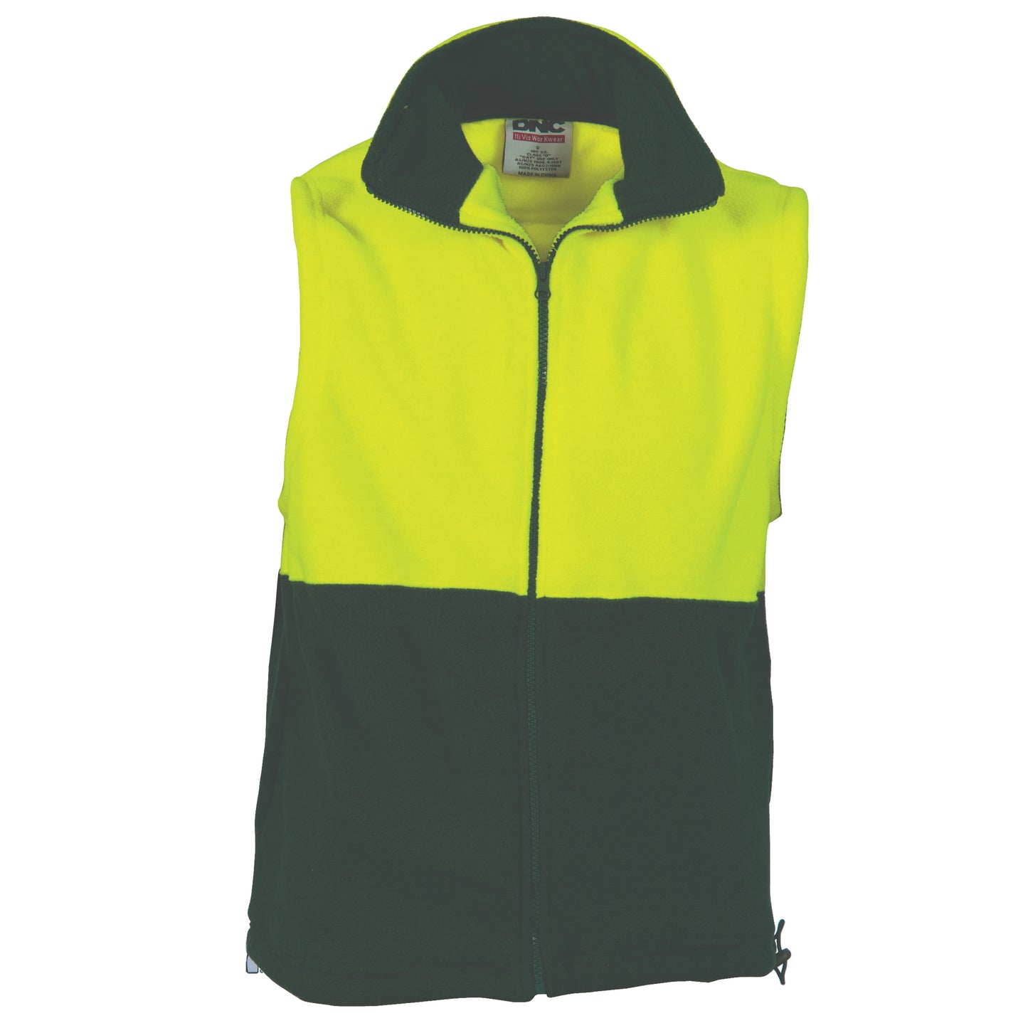 3828 HiVis Two Tone Full Zip Polar Fleece Vest