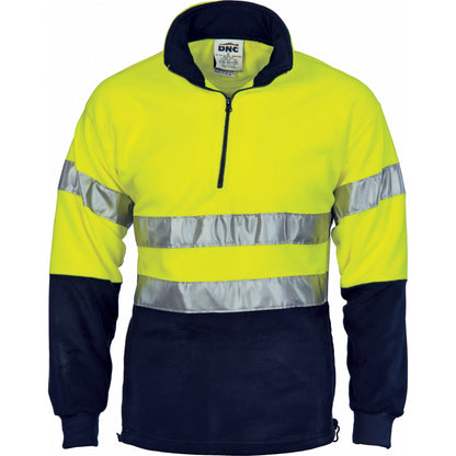 3829 HiVis Two Tone 1/2 Zip Polar Fleece with CSR R/Tape