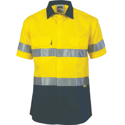 3833 HiVis Two Tone Drill Shirt with 3M 8906 R/Tape - short sleeve