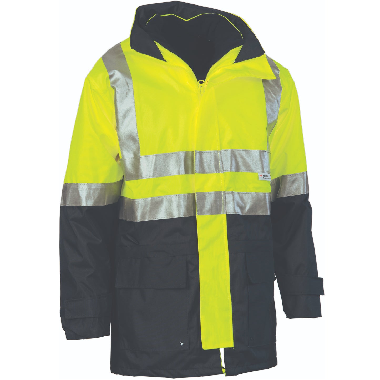 3864 4 in 1 HiVis Two Tone Breathable Jacket with Vest and 3M R/Tape