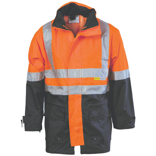 3867 HiVis Two Tone Breathable Rain Jacket with 3M R/Tape