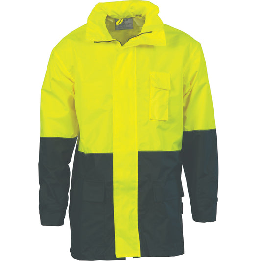 3877 HiVis Two Tone Light weight Rain Jacket