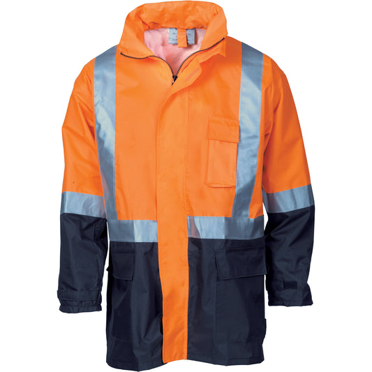 3879 HiVis Two Tone Light weight Rain Jacket with CSR R/Tape