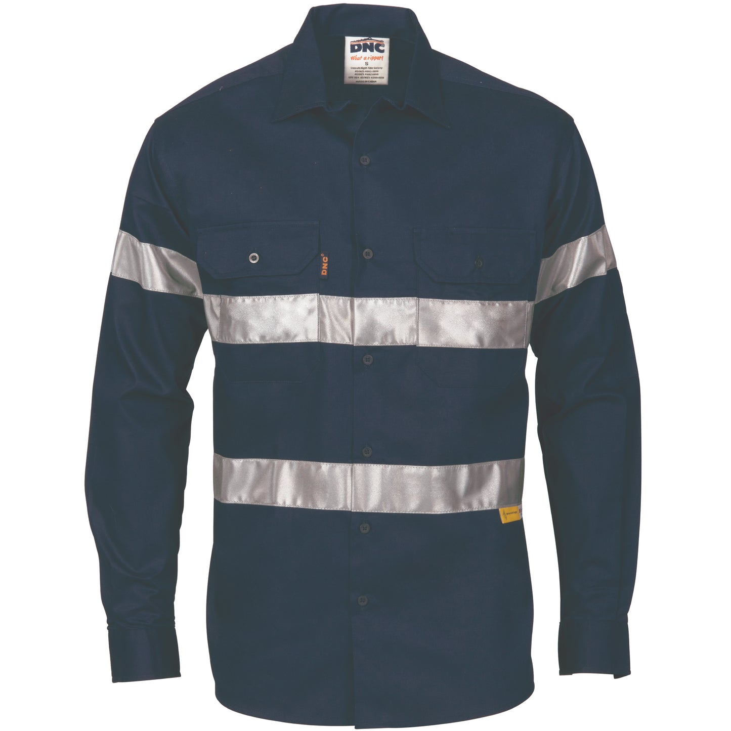 3885 HiVis Cool-Breeze Cotton Shirt with 3M 8910 R/Tape - Long sleeve