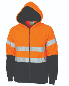 Hi Vis Full Zip Polar Fleece Hoodie with CSR R/Tape