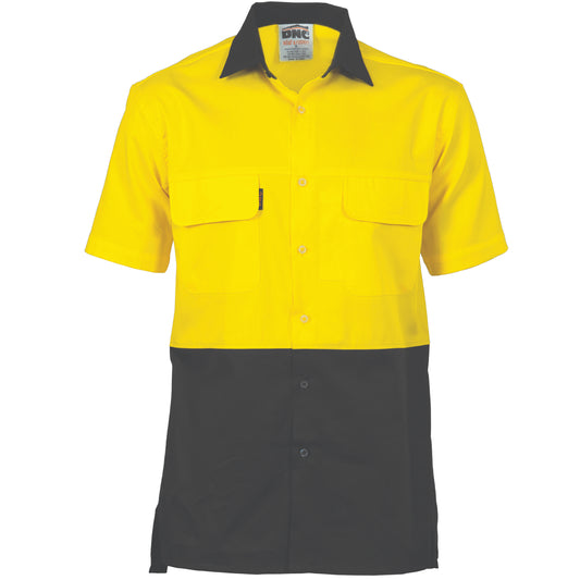 3937 HiVis 3 Way Cool-Breeze Cotton Shirt - short sleeve