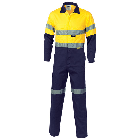 3955 HiVis Cool-Breeze two tone L.Weight Cotton Coverall with 3M R/Tape